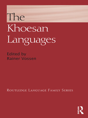 cover image of The Khoesan Languages